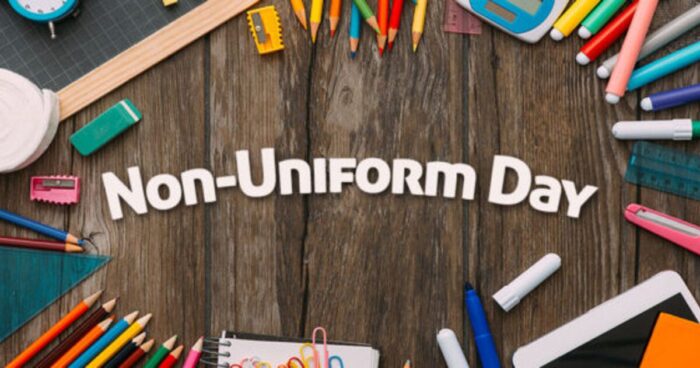 📣 Reminder!
Tomorrow is Non-School Uniform Day! 🎉

Dont forget to bring a bottle 🧴🍾 for the PTA Fête – it could be anything from shampoo to Lemonade or something special for the tombola!

Thanks for your support! 💙
#SchoolCommunity #PTAFête #NonUniformDay